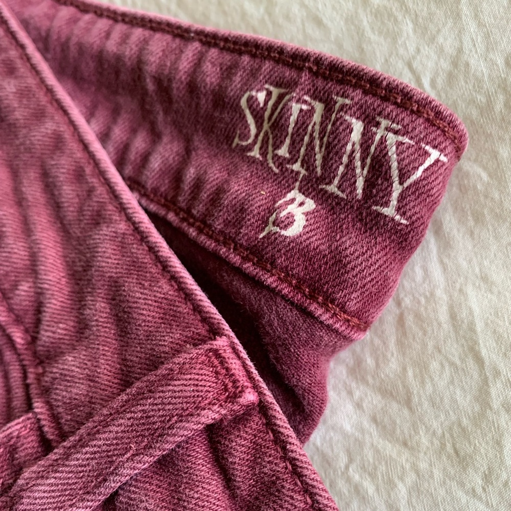 Vans Maroon Junior Jeans Skinny Size 3